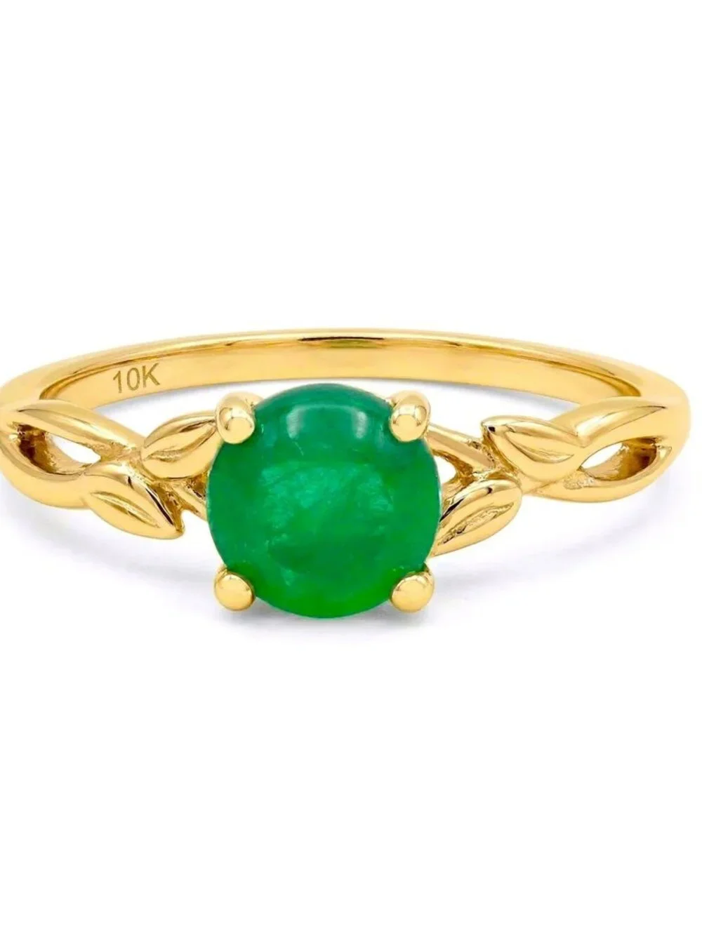 Genuine 1.95 Cts Emerald Ring 10k Solid Yellow Gold